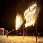 Kendwa Rocks - Full Moon Party Sign on fire