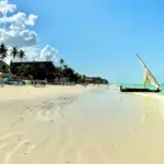 Paje Beach Boats Restaurants Crowds