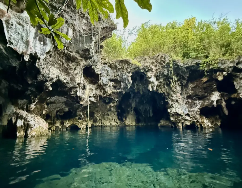 Maalum Cave in Paje. Pristine, clear waters in a magical cave setting
