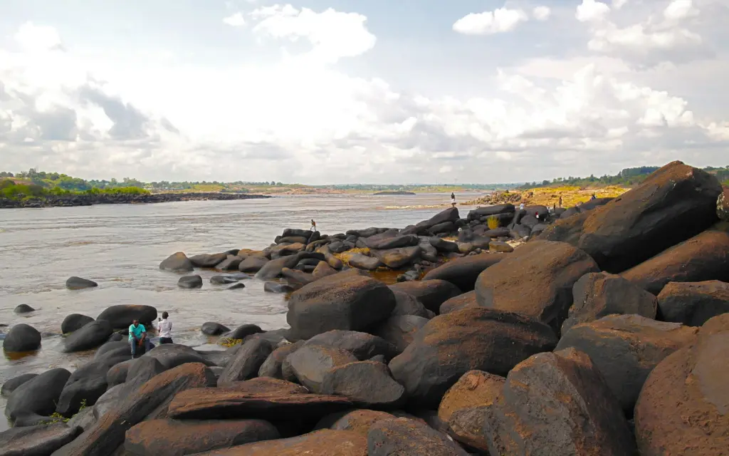 Democratic Republic of Congo Kinshasa Mbudi Nature Giant Rocks on the Congo River
