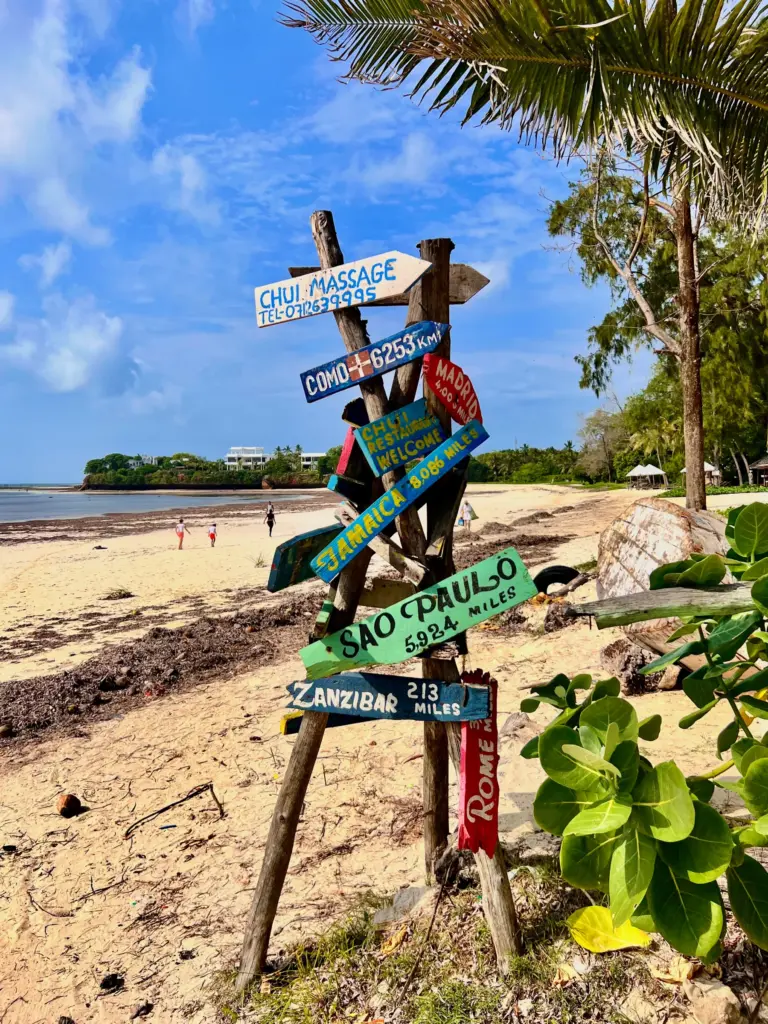 Malindi Global Directions Sign