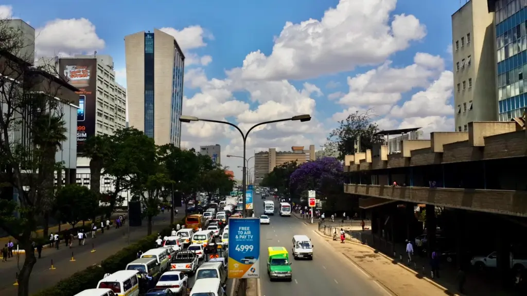 Traffic Jam on Haile Selassie Avenue in Nairobi. 2013