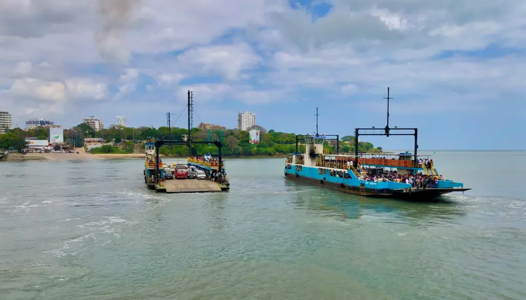 The Likoni Ferry. The main link between North Coast and South Coast until the Dongo Kundu Bypass opened.